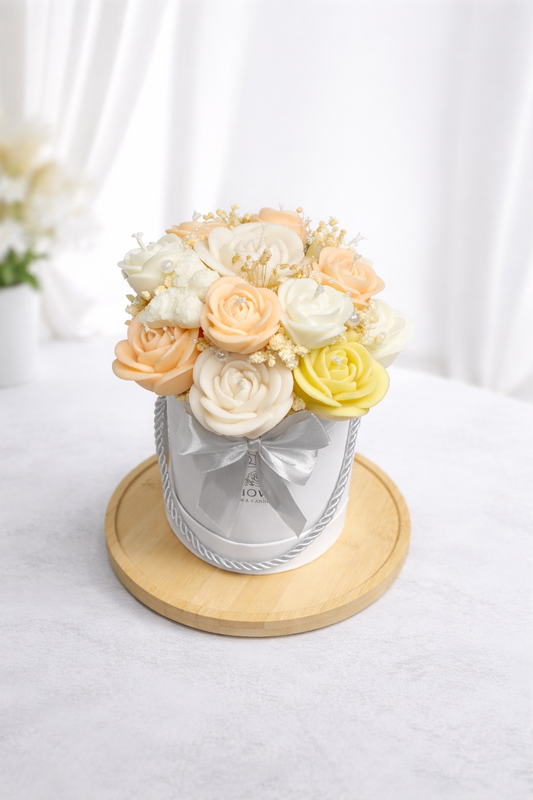 Bawełniana Harmonia Flower Box – Ręcznie Robiony, Wosk Sojowy