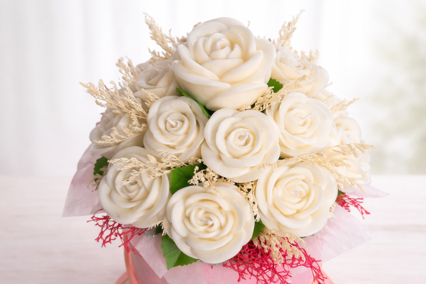 🌹 Flower Box Róża – świeca sojowa ręcznie robiona 🌹